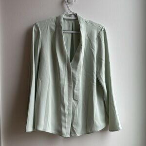 Light Green Aritzia Power Blouse